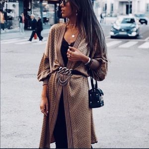 Zara Knit Jacquard Cardigan